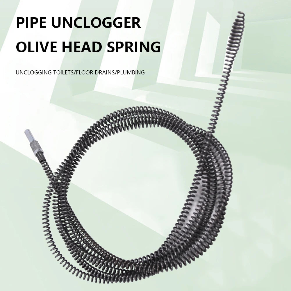 2/4/5/10M Electric Drill Pipe Dredging Tool Spring Pipe Sewer Pipe Unblocker Bathroom Kitchen Drain Cleaner Sink Clogged Remover