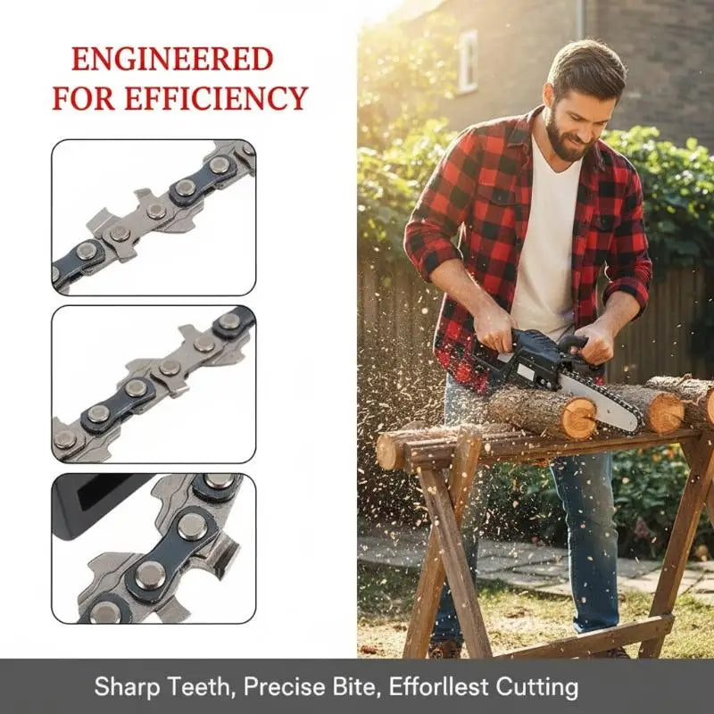 Heavy duty chainsaw saw chain, 4/6/8/12/14/16 inch sharp metal link, replacement parts for household electric saw cutting