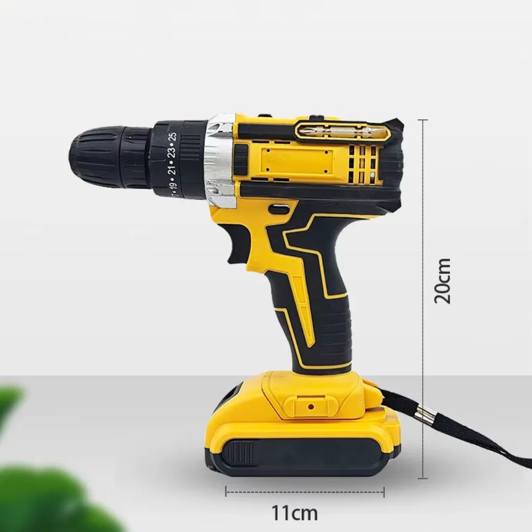 Cordless Power Drill 21V Handheld Lithium Battery Charging Electric Portable Multi-Function Impact lithium Drill