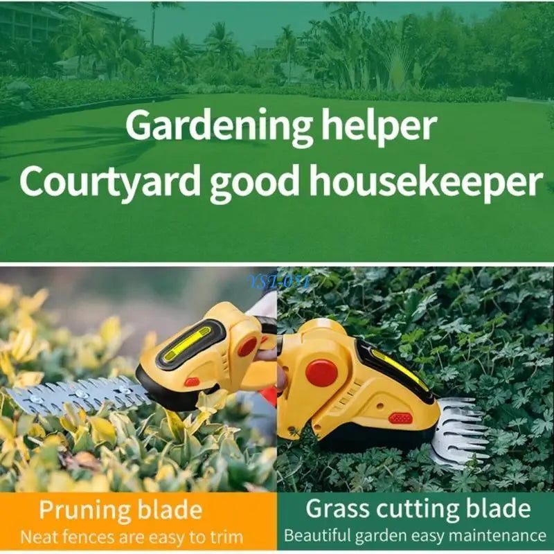E15A Cordless Hedge Trimmer Grass Shears Handheld Electric Shrub Trimmer Hedge