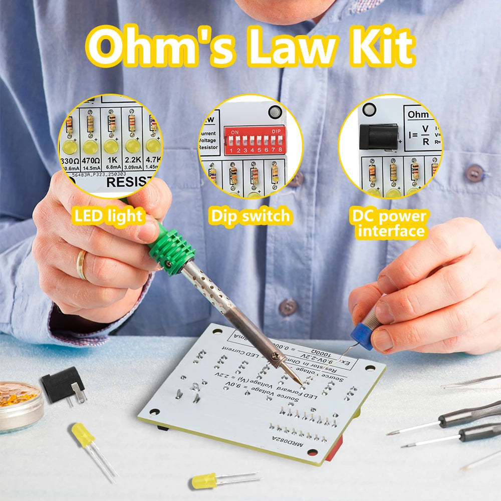 Soldering Practice Kit DIY Electronic Circuit Project Resistor Learning Board Electronic Teaching Lab Training Soldering Kit