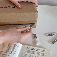 Folding Utility Knife Box Cutter for Cardboard Boxes Art Knife Utility Minimalist Office Paper Cutting Knife Desktop Stationery