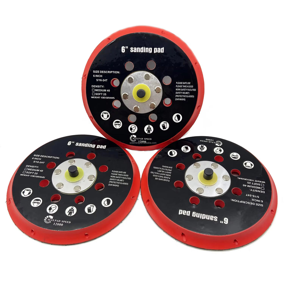 6 Inch 150mm 17-Hole orbital sander pads for Orbital Sanders,High-Speed 12000 RPM Grinding and Sanding Disc