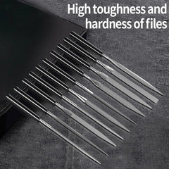 10pcs/set Metal Needle File Set Wood Carv Wood Rasp Metal Polishing Hand FileTools Steel Rasp Needl Filing For Metal Glass Stone