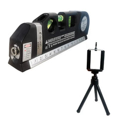 8 Feet Measure  Laser Level Line Tool Multipurpose Laser Level Kit Standard Cross Line Lase Tape Ruler with Metal Tripod Stand