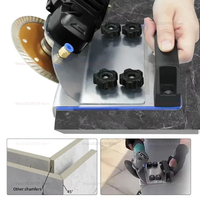 Angle Grinder Stand for Tile 45 Degree Chamfer Cutting Tool for Ceramic Stone Tile Edge Beveling and Finishing Perfect for DIY
