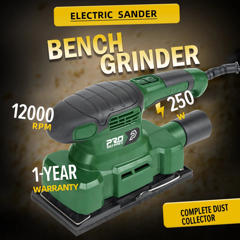 250W Electric orbital Sander230V 187x90mm Sandpaper corner sander for carpentry track motor Car Polishing Machine PROSTORMER
