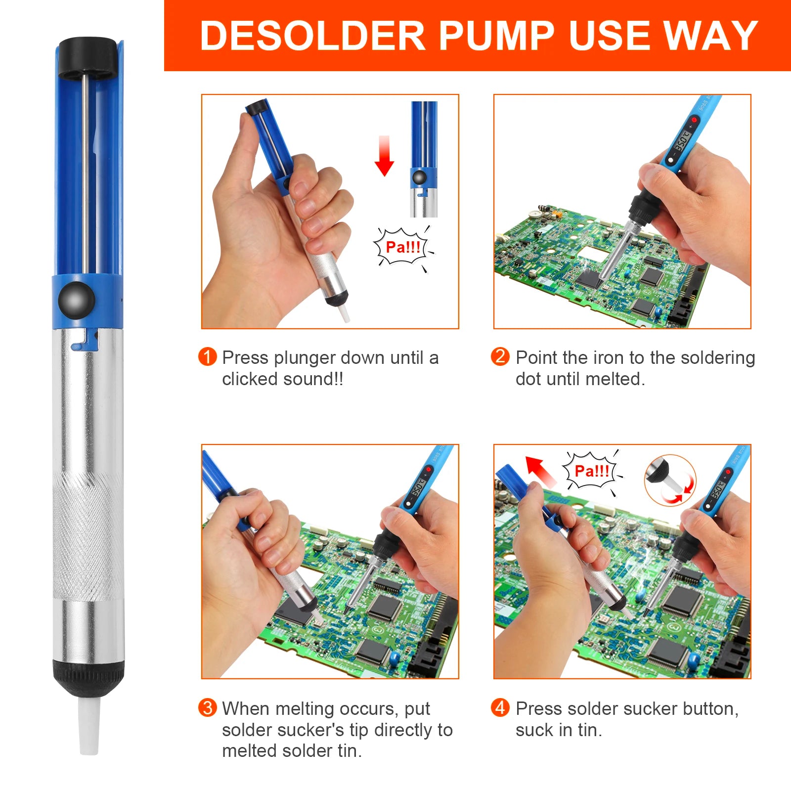 Soldering Iron Kit for Electronics 80W LCD Digital Adjustable Temperature Welding Repair Tools with Switch, Solder Tin Tips