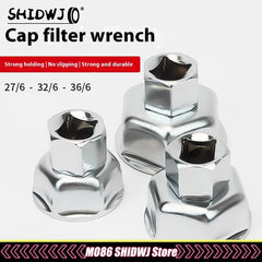 27/32/36MM Socket Wrench Auto Car Oil Filter Wrench Socket Remover Tool Suitable For Most Car Models Oil Filter Caps