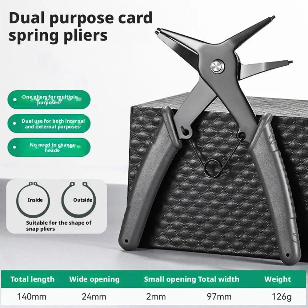 Snap Ring Plier Type Circlip Pliers Multifunctional Crimp Tool Internal External Ring Remover Retaining Circlip Pliers Hand Tool