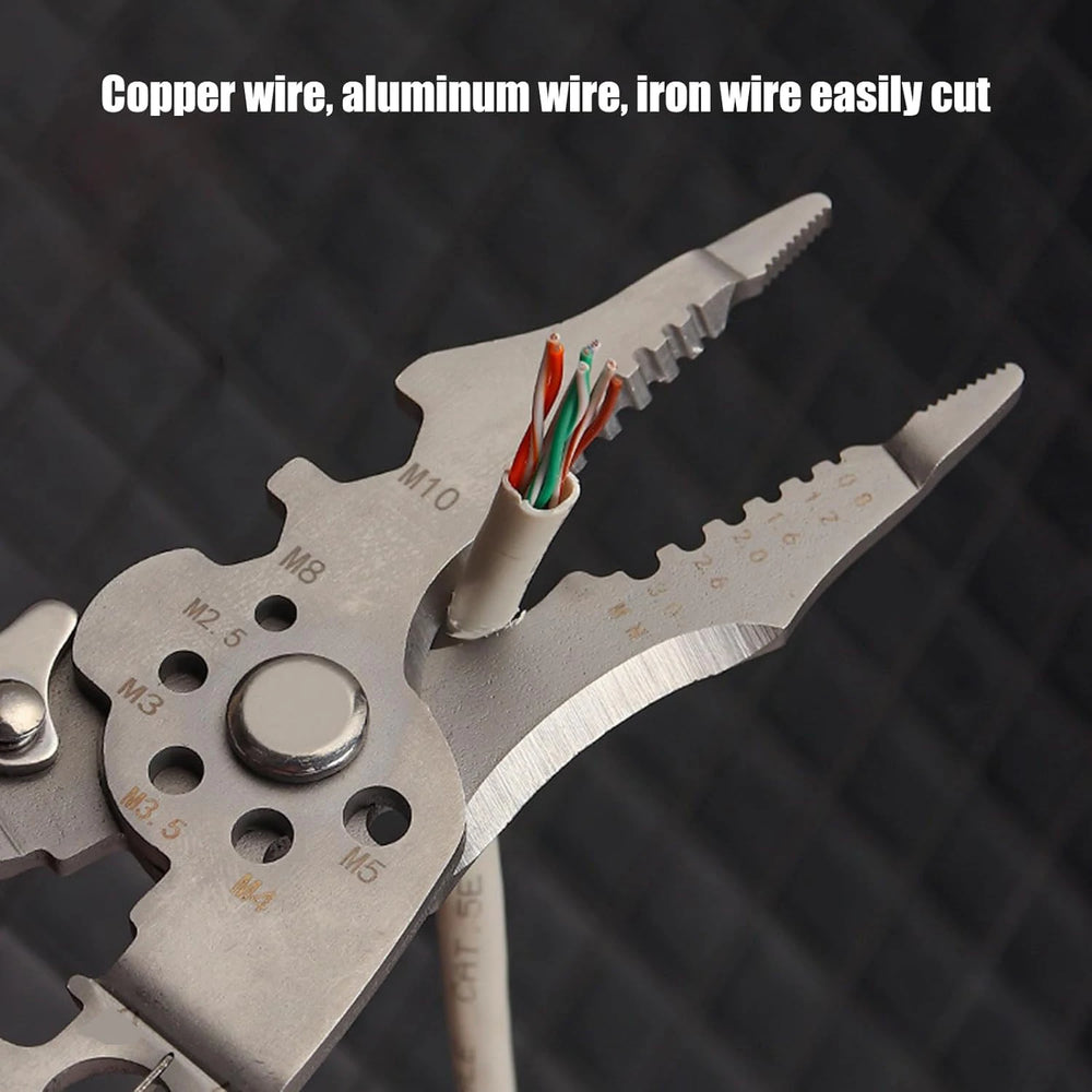 1 Wire Stripper Crimping Tool, Fusion Splicer, Cable Stripper, Multi-Purpose Stripping Tool, Wire Pliers, Professional-Grade Stripper