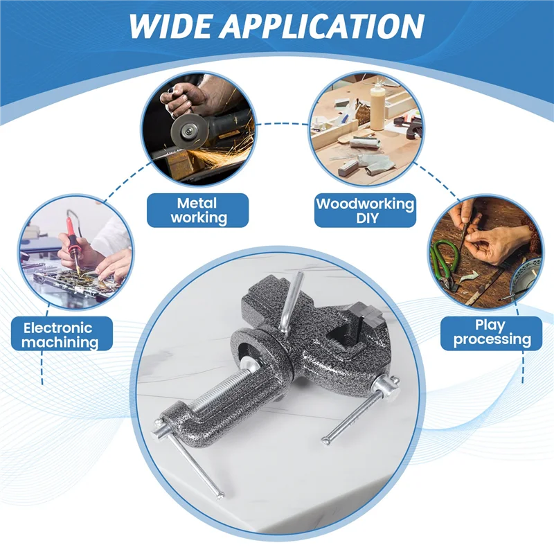 WCS-50Type Table Vise 360° Universal Clamp On Vise For Woodworking Jewelry Making Craft