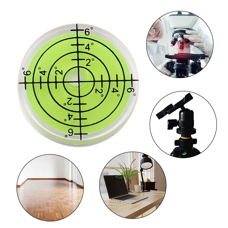Universal Spirit Level Bubble 32x7mm Mini Bullseye Level for Tripod Furniture