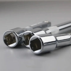 1/4" 3/8" 1/2" Drive Extension Set Socket Ratchet Wrench Extension Bar,50/100/150/250mm Ratchet Wrench Socket Extender Hand Tool