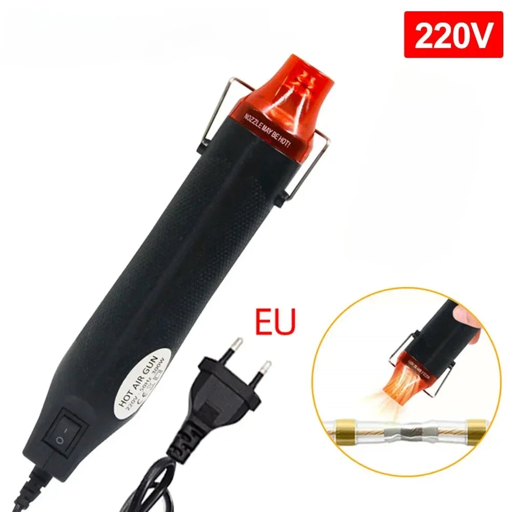 220/110V Hot Air Gun DIY Tool Heat Electric Mini Soldering Temperature Crafts Blower with Supporting Seat Shrink