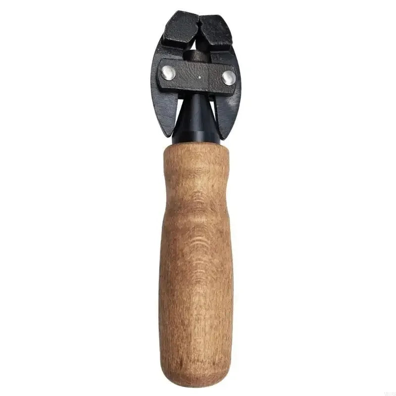 Ergonomic Wooden Grip Clamp 1.2cm Jaw Capacity Carbon Steel Hand Vise Tool