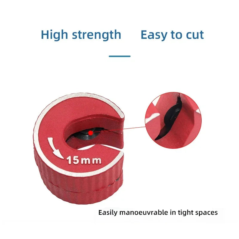 Round Pipe Tube Cutter Aluminum Alloy Body Self Locking Copper Tube PVC Plastic Mini Pipe Cutter Tool for Plumbing and Repair