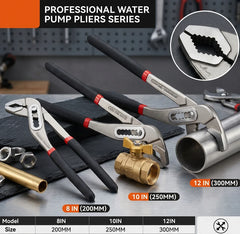 8-10-12inch Water Pump Pliers Wrench Quick-Release Adjustable Plumbing Pliers Pipes Repairing Clamp Pliers Non-slip Manual Tools