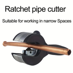 Ratchet Pipe Cutter - A multi-functional manual tool suitable for copper, aluminum, iron, stainless steel, PPR, and PE pipes - E