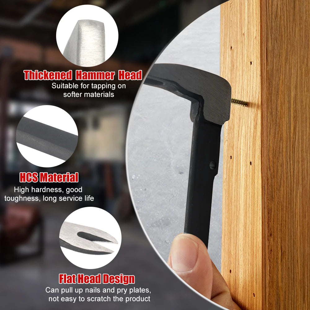 3-in-1 Nail Puller Set: Versatile Pry Bars for Nail Removal, Furniture, Automotive, and Mechanical Disassembly Tasks