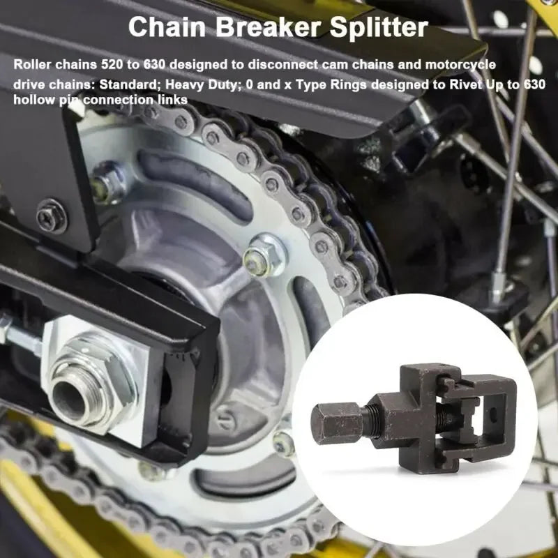 Motorcycle Chain Breaker Riveting Tool Link Removal Splitter DID Heavy Duty Chain Cutter Riveting Tool Carbon Steel Repair Tool