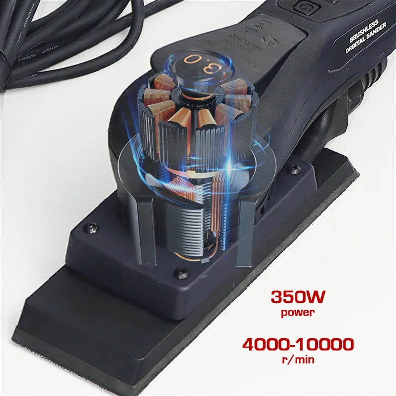 Brushless Electric Orbital Sander Random 350W Random Obital Sander Odm 1.4 150mm 50/60HZ Eccentricity 120V-240V
