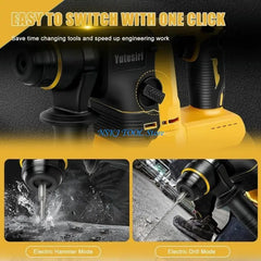 L8RC Rotarys Hammer Drill, Safety Clutches Brushlesses Cordless 1400RPM Tool