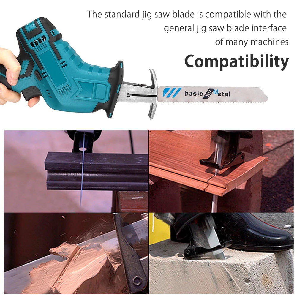 48Pcs Jigsaw Blades Set T-Shank High Carbon Steel Jig Saw Blades for Wood Plastic Metal Cutting Blade for DEWALT/Bosch/Metabo