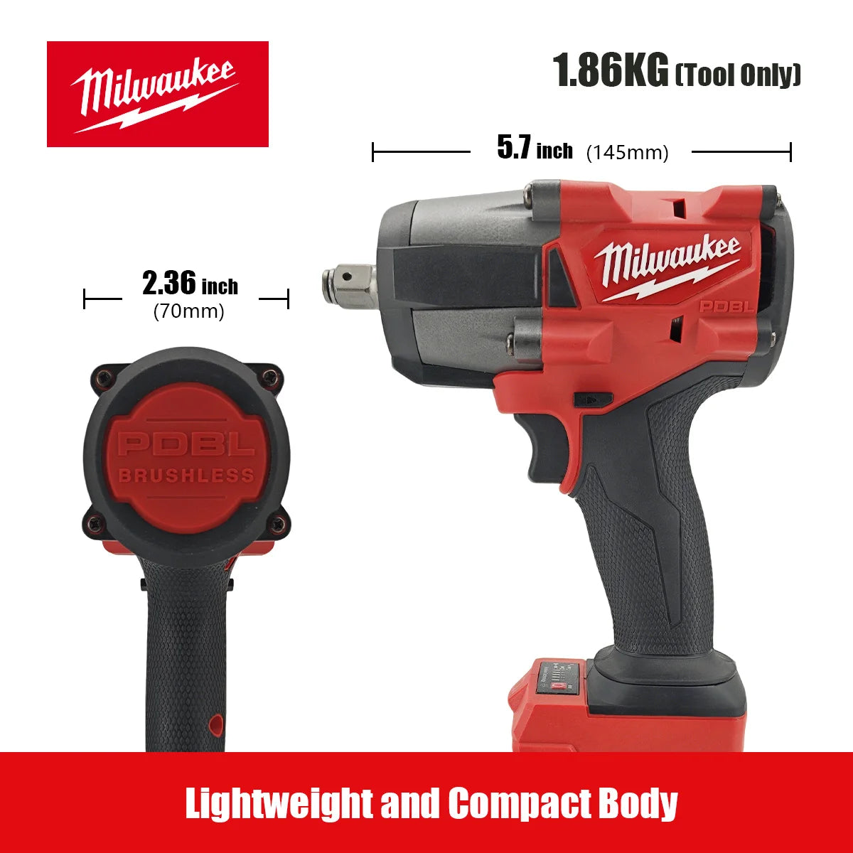 Milwaukee 700N Brushless Cordless 1/2 Electric Wrench Car Truck Repair Screwdriver Impact Drill Rechargable For 18V Battery Tool