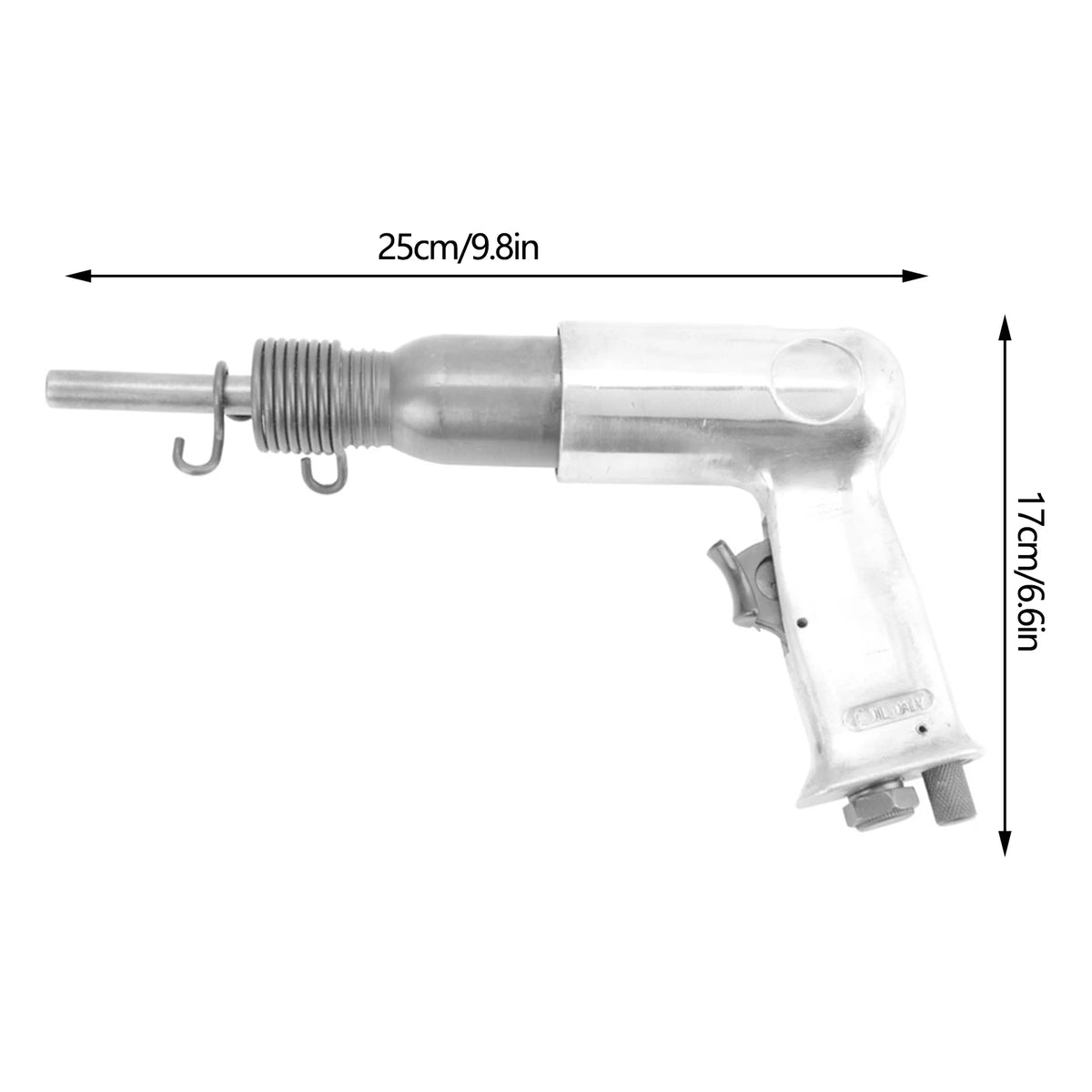 Pneumatic Rivet Gun, 190 Type Handheld Air Riveter Gun Round Head Pneumatic Riveting Tool 1/4" Inlet