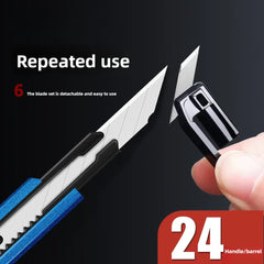 1 PC Utility Knife Box Cutter - Retractable Utility Knife with Snap-off Blade - Office Stationery & School Supplies.