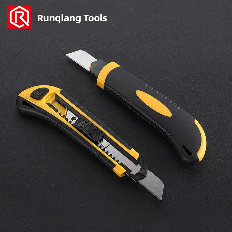 Utility Knife Pack Box Cutter Retractable Utility Knife 9MM Wide Snap-Off Blades Exacto Knife for Cutting Box Wrapping Cardboard