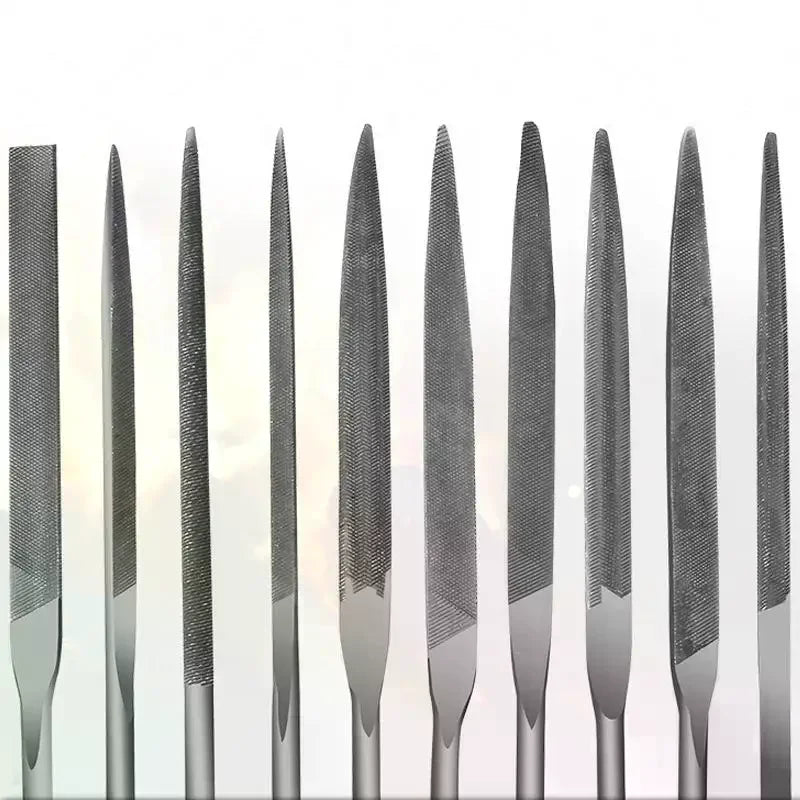 10pcs/set Metal Needle File Set Wood Rasp Metal Polishing Hand FileTools Steel Rasp Needl Filing For Metal Glass Stone Wood Carv