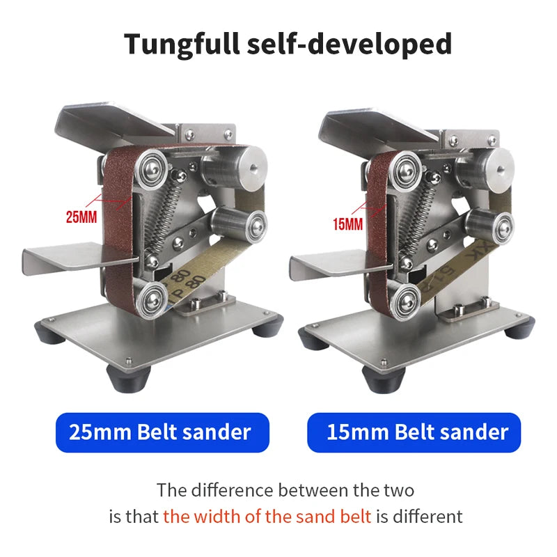 Belt Grinder DIY Electric Sander Polisher Mini Muiti-function Machine Grinding Belt Sander Machine Edges Sharpener Machine