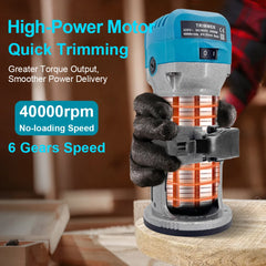 Wood Router 800W/2000W Electric Trimmer Woodworking Milling Machine Electric Hand Trimmer Wood Edge Router Tool Home Diy