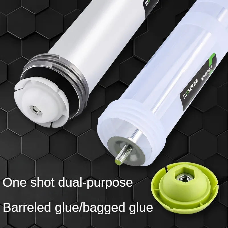 Caulking Tool Kit Silicone Handheld Caulking Gun with Multifunction Grout Scraper and Caulk Nozzle Finisher Sealant