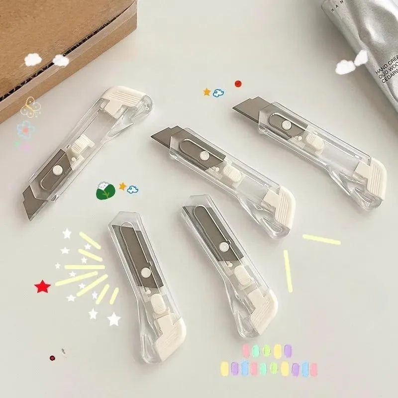 Folding Utility Knife Box Cutter for Cardboard Boxes Art Knife Utility Minimalist Office Paper Cutting Knife Desktop Stationery