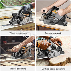 220V Electric Planer Portable Planer Electric Saw Carpenter'S Plane Woodworking Power Tool Handheld Wood Cutting Tool