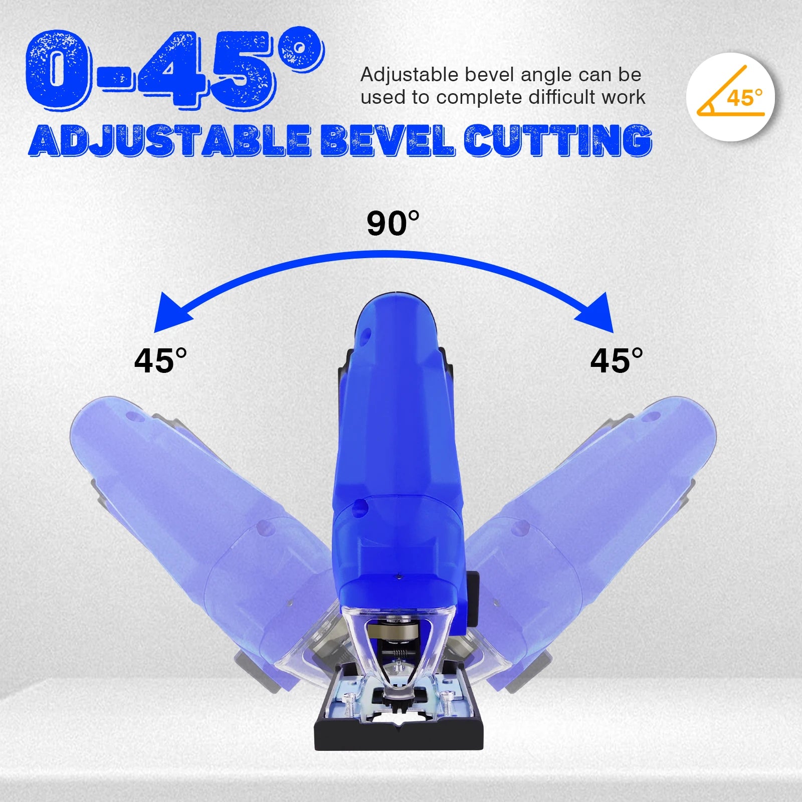DayPlus 3000RPM Cordless Jigsaw 21V Brushless Motor, Portable Multi-Function Power Tool for Wood Metal Cutting
