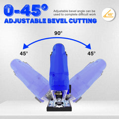 DayPlus 3000RPM Cordless Jigsaw 21V Brushless Motor, Portable Multi-Function Power Tool for Wood Metal Cutting
