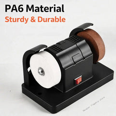 Mini Bench Grinder, Electric Double Wheel Sharpener Variable Speed Polishing Rust Removal Tool Grinder Machine