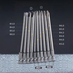 Screwdriver Set Strong Magnetic Batch Head Steel Slotted Phillips Screw Driver Bits Car Repair Utility Electric Tool Accessories