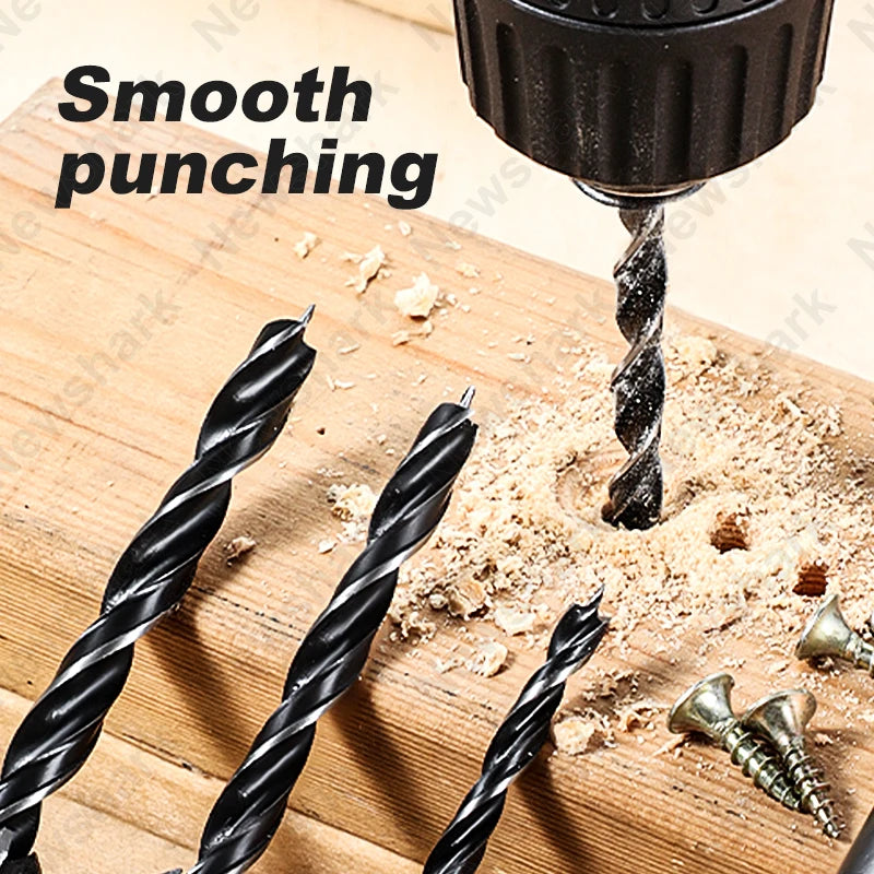 8-piece Woodworking Bit, 3-10mm Fried Dough Twists Bit set Woodworking Bit titanium Coating Woodworking Metal Bit Tool