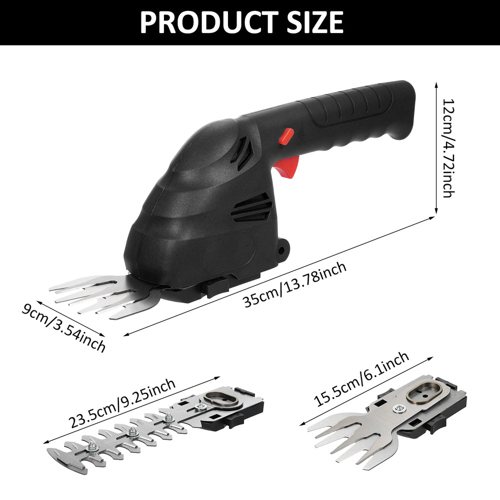 Lithium Cordless Hedge Trimmer Handheld Dual-Purpose Hedge Trimmer Bush Trimmer Electric Hedge Trimmer for Pruning Built