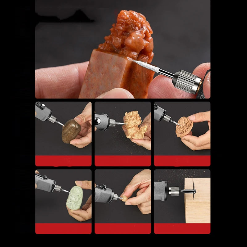 Electric Grinder Small Hand-held Grinder Polishing Electric Carving Tool Jade Wood Carving Small Electric Drill Hand Grinder