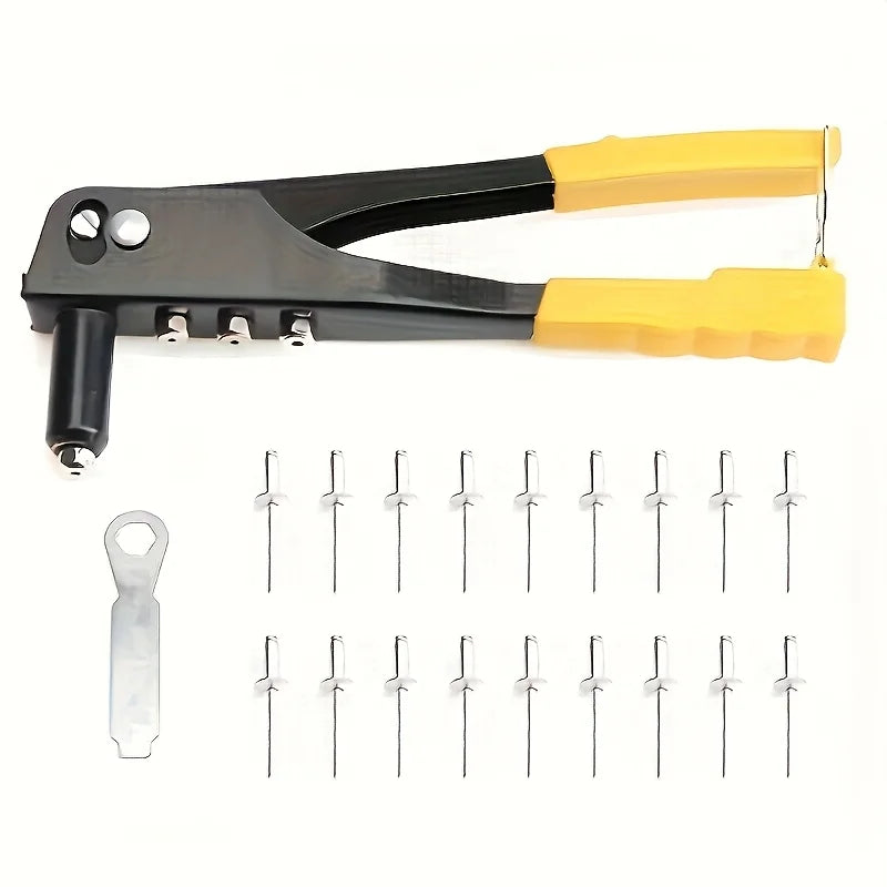 Heavy Duty Riveter Set Pop Rivet Gun with 120 Nails Blind Rivets Assortment Kit Hand Tools Rivet Nut Tool for DIY Projects