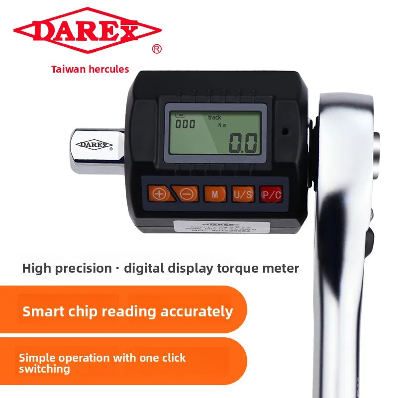 DAREX Ratchet Wrench Digital Electronic Torque Tester with Display 3 - 200N.m High - Precision for Accurate Torque Measurement
