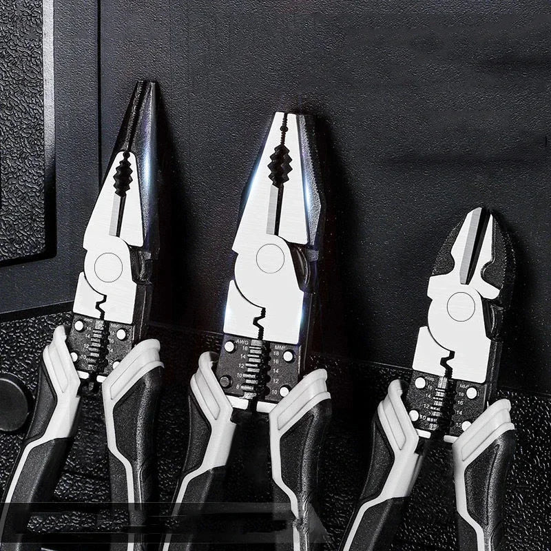 Universal Multifunctional Wire Pliers Household Wire Cutters Point Nosed Pliers Vise Professional Stripping Crimping Repair Tool