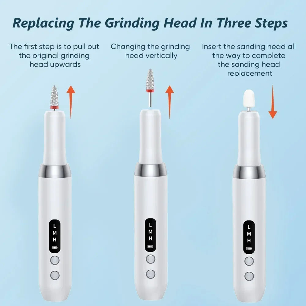 Electric Nail Drill Machine – Professional Manicure/Pedicure Tool for Filing, Buffing, Cuticle Care & Polish Removal