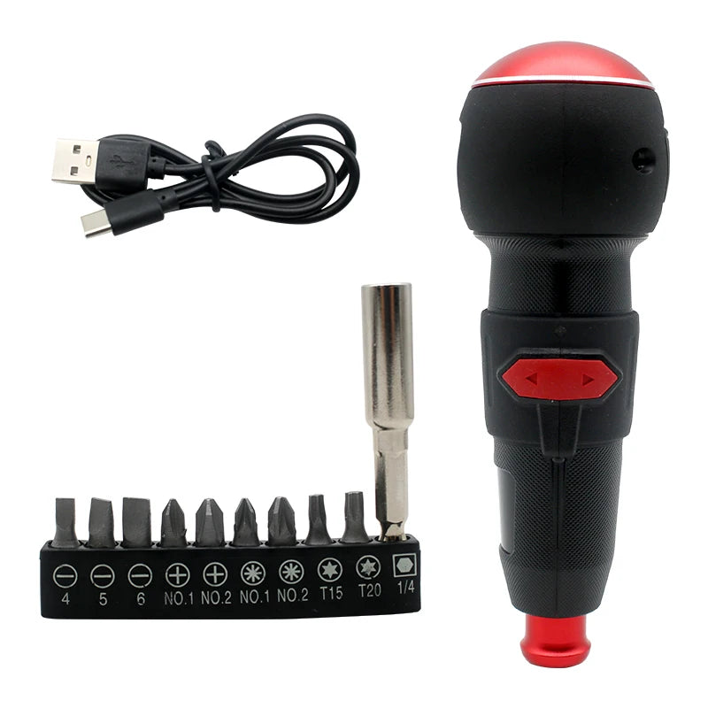 New Cordless Electric Screwdriver 10 in 1 Powerful 3.6V Rechargeable Screwdriver Set Household Auto Screw Driver PC Repair